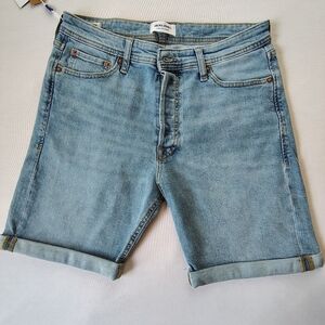 Jack & Jones Men's Light Blue Jean Shorts Size S